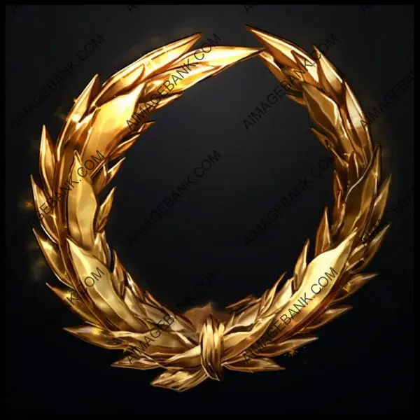 Golden Wreath Game Asset for Elite Gaming