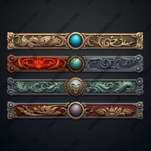 Design Game Buttons with Decorative Border