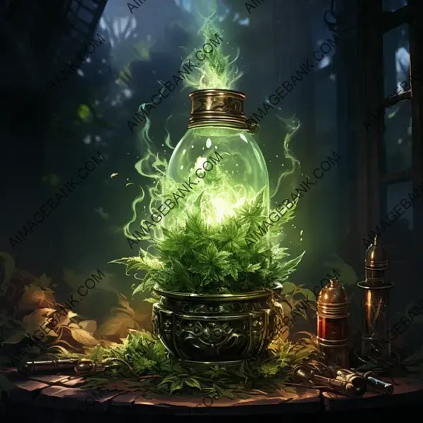 Concept Art: Big Magic Weed Bong Station Game Props