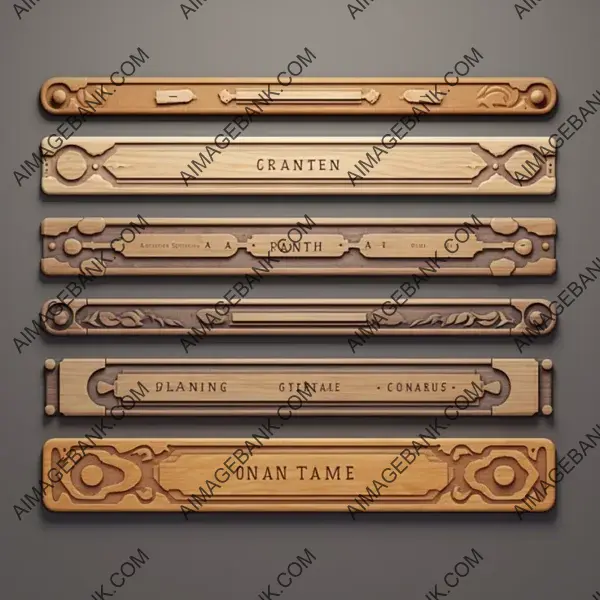 Game Props: Wooden Game UI for RPGs