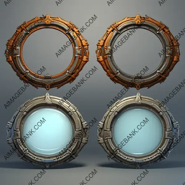 Game Props: Oval Shape Frames for Portals