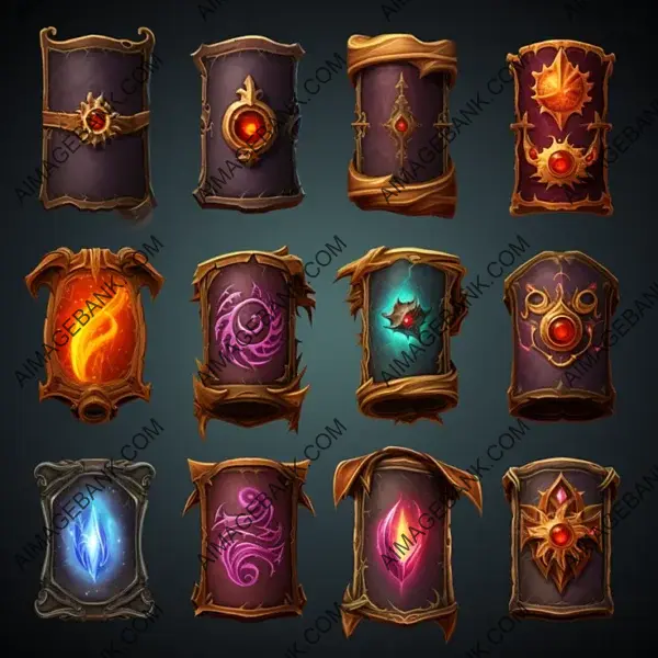 Game Icons: Quest Scroll Icon Set for Epic Adventures