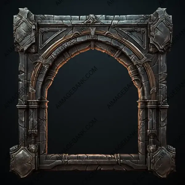 Square Portal Frame for Front-View Gaming Assets