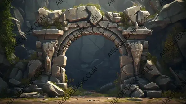 Enhance Gameplay with a Stylized Stone Gate Portal