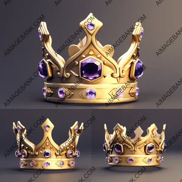 Elevate Your Game with a 3D Golden Crown Icon