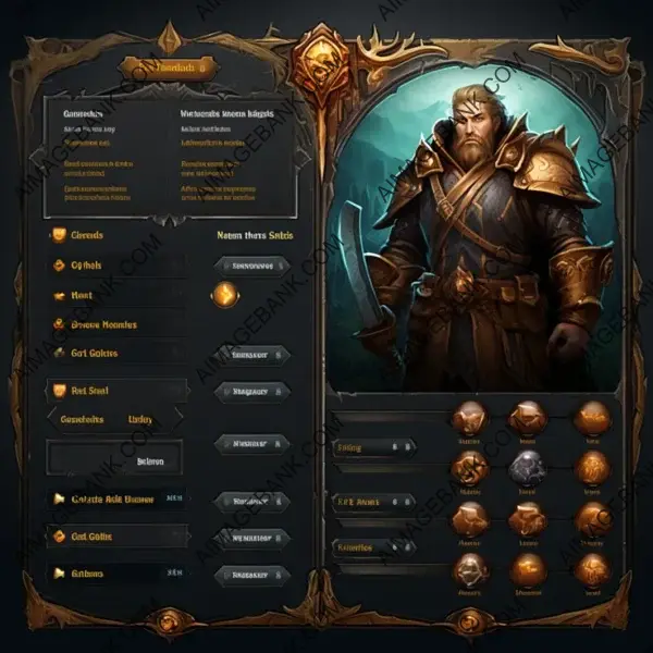 RPG World: Video Game UI Inspired by Warcraft