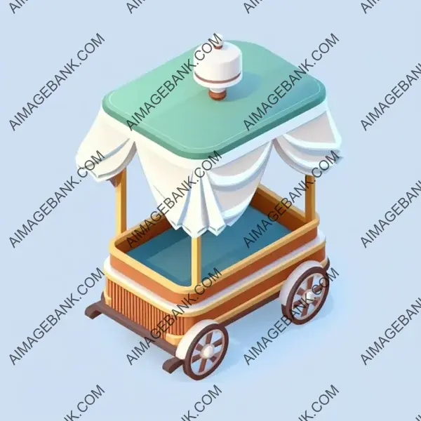 Charming Hotel: Cartoon Trolley and Cute Tablecloth