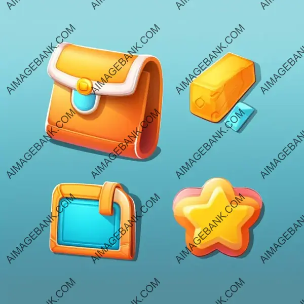 Isometric Wallet: Orange Pouch Icon