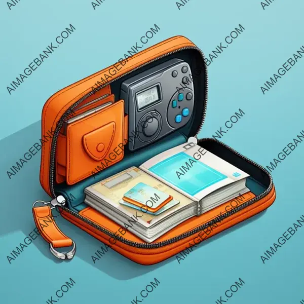 Gaming Glam: Turquoise Isometric Wallet Pouch