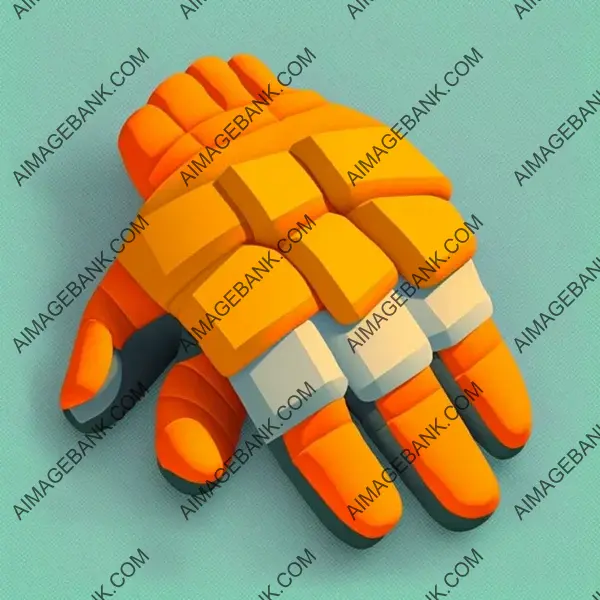 Warm Hands: Wool Gloves Icon in Blender Style