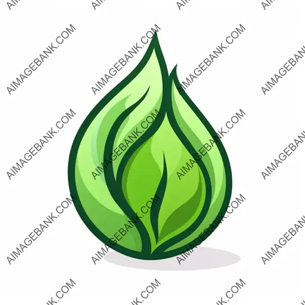 Earth Element Icon in Leaf Style: 2D Medium Game Props