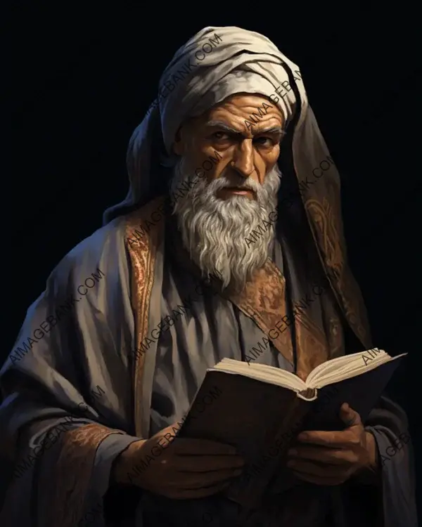 Antique-Styled Averroes Ibn Rushd Portrait