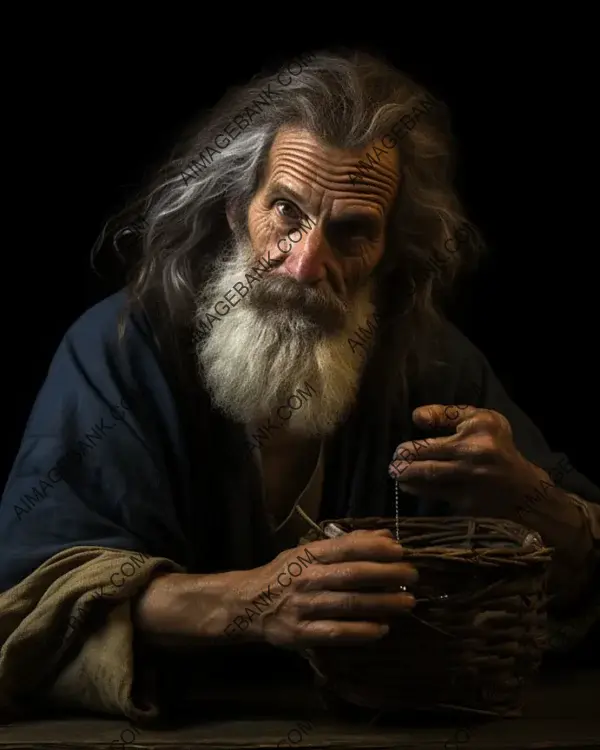 Diogenes of Sinope: A Vintage-Inspired Portrait