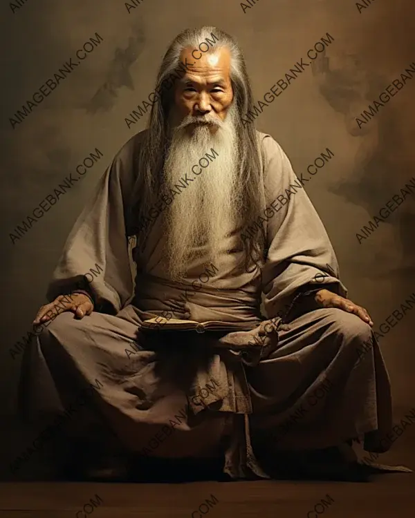 Dive into Sepia-Toned Renditions of Ancient Wisdom by Laozi