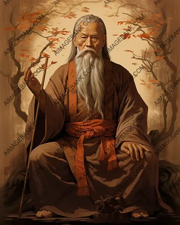 Discover More About Sepia-Toned Renditions of Ancient Wisdom by Laozi