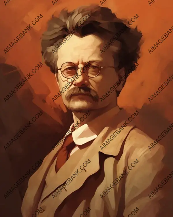 Artistic Sepia-Toned Portraits Crafted by Leon Trotsky