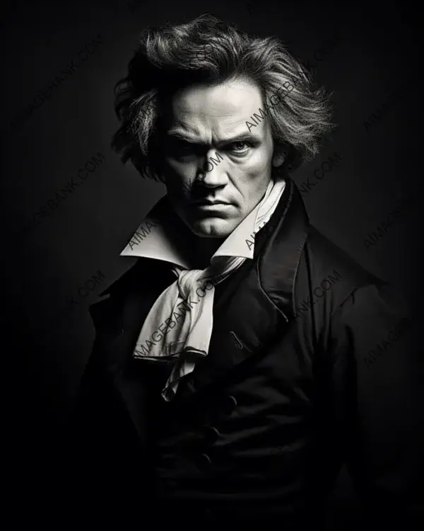 Ludwig van Beethoven&#8217;s Iconic Black and White Portrait