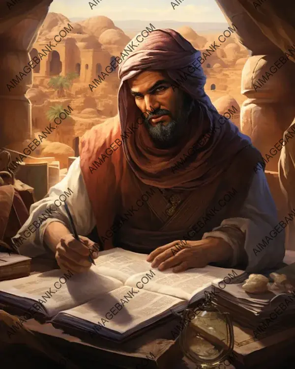 Ibn Battuta&#8217;s sepia-toned art portrays history with elegance.