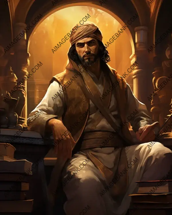 Ibn Battuta&#8217;s art captures history&#8217;s essence in sepia tones.