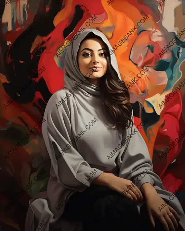 Nashwa Al-Ruwaini&#8217;s portrayal in historical imagery is artistic.