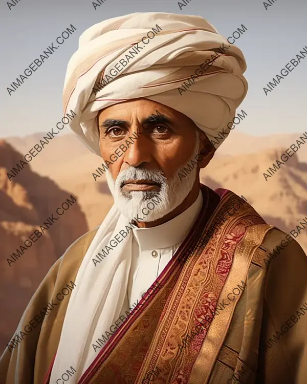 Sultan Qaboos bin Said&#8217;s sepia-toned representation in historical photos is captivating.