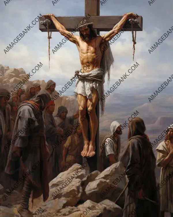 Crucifixion&#8217;s portrayal reflects the solemnity of the pivotal event in history.