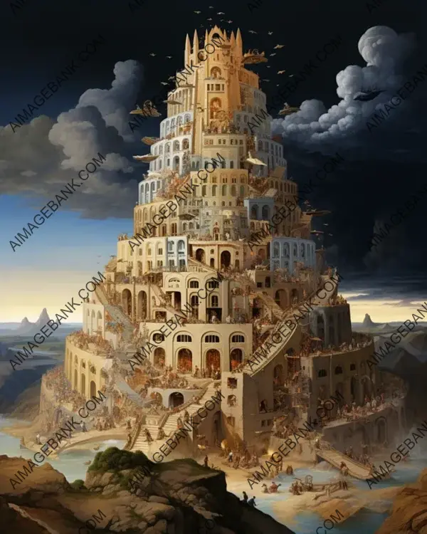 Tower of Babel creates an image illustrating the historic tale.