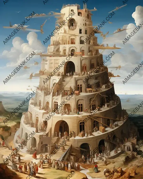 Tower of Babel&#8217;s portrayal reflects the complexity of the story in historical imagery.