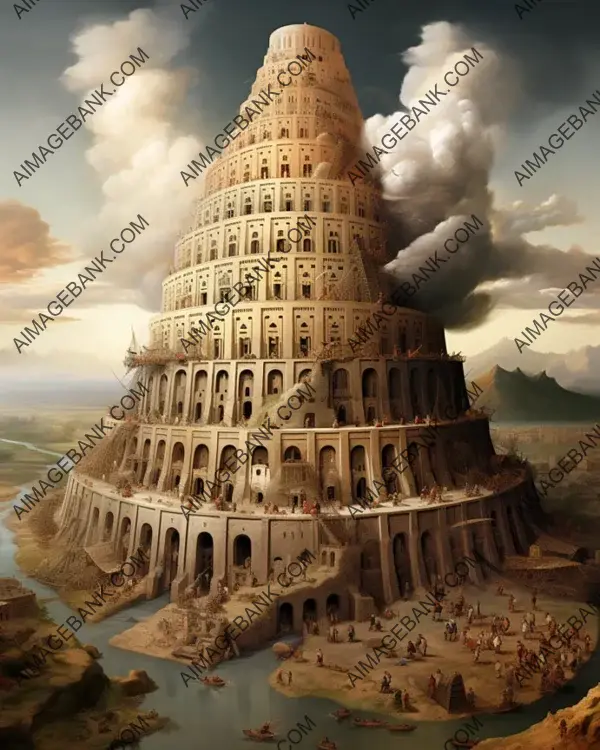 Tower of Babel&#8217;s image design highlights the narrative&#8217;s complexity in historical visuals.