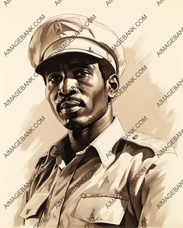 Thomas Sankara crafts vintage black and white images that capture his historical legacy.