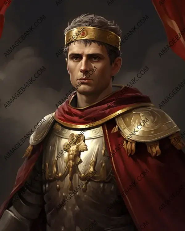 Valentinian designs a regal depiction of the Emperor Valentinian in history.