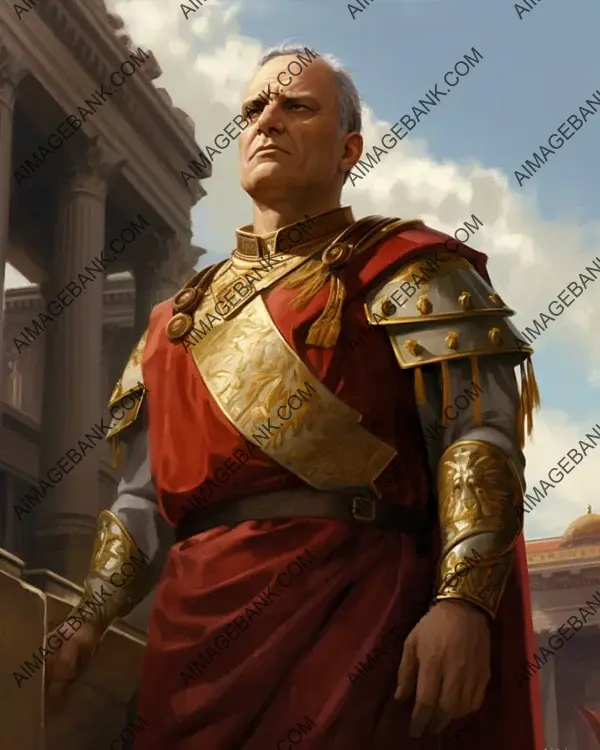 Vespasian&#8217;s portrayal in historical imagery exudes the dignity of the Emperor.