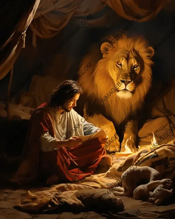 Daniel&#8217;s portrayal in the lion&#8217;s den is brought to life with vivid visuals that capture the historical story.