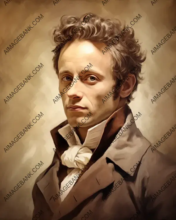 Giacomo Leopardi&#8217;s Sepia-Toned Portraits Highlight the Historical Impact of His Literary Contributions.