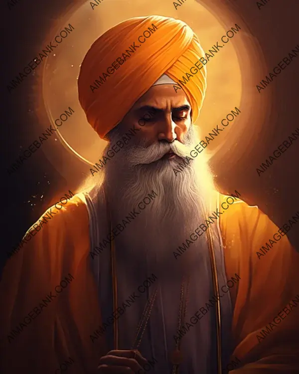 Guru Nanak Dev Ji&#8217;s Artistry Captures the Spiritual Depth and Historical Significance of His Teachings.