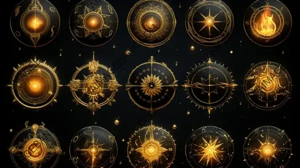 Witness the beauty of alchemical symbols in this craft image.