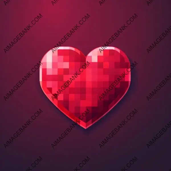 Capture the essence of 8-bit gaming with this heart.