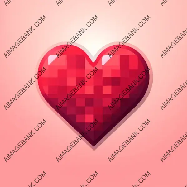 Explore retro charm with this pixel art heart icon.