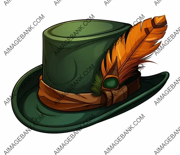 Feathered Elegance: Hat Clipart Image