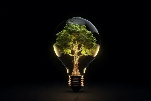 Tree in Light Bulb Setting