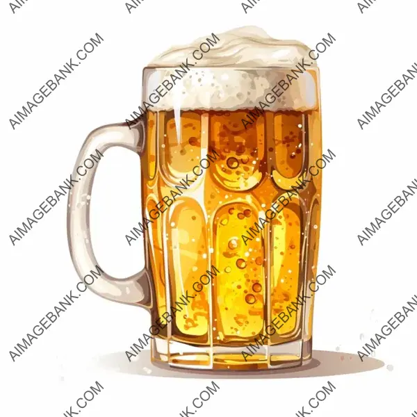 Vector Beer Design on White Background