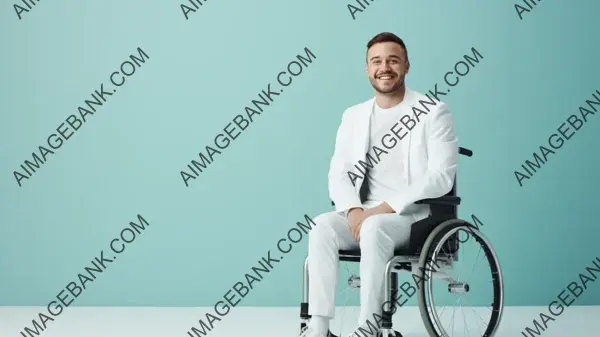 Modern Living: Man in Wheelchair in Clean Room