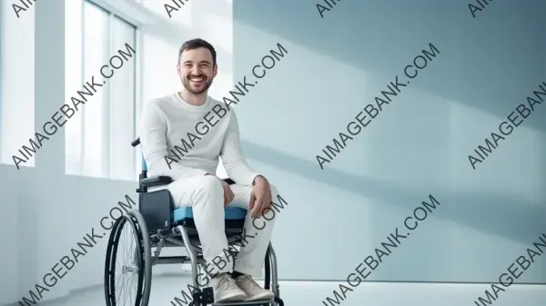 Accessible Living: Man in Wheelchair in Modern Room