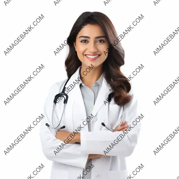 Attractive Female Indian Pharmacist in Brown Outfit