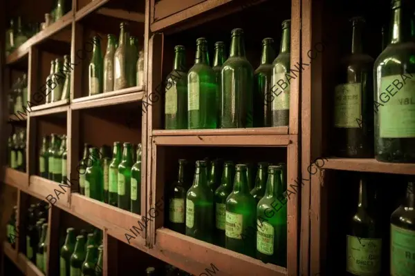 Cartons Containing Green Beer Bottles