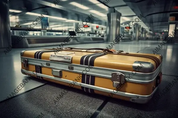 Labeled Suitcases at an Airport