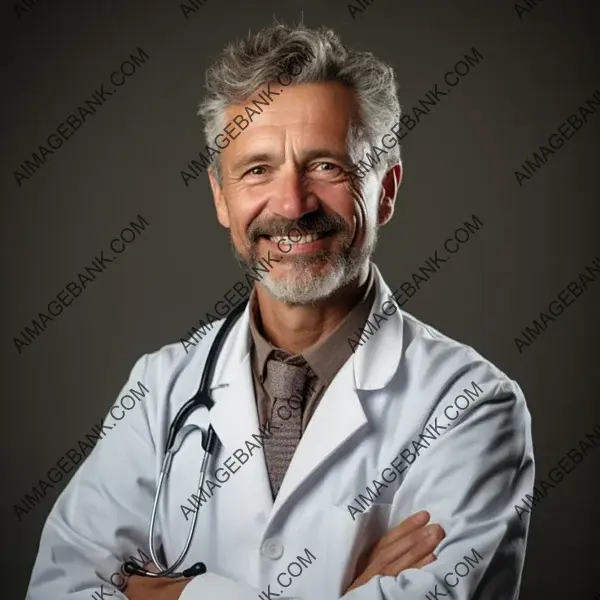 Friendly Middle-Age Primary Care Physician Smiling