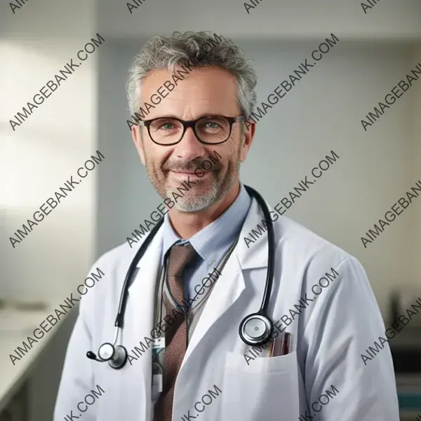 Approachable Middle-Aged Primary Care Doctor with a Warm Smile