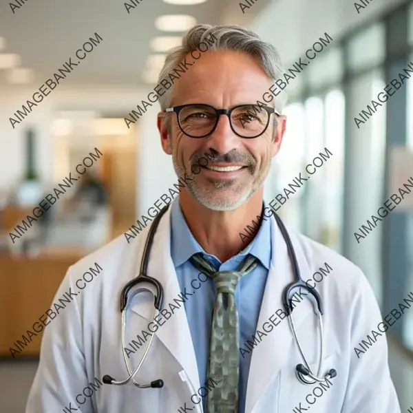 Middle-Aged Primary Care Physician Ready to Help and Listen