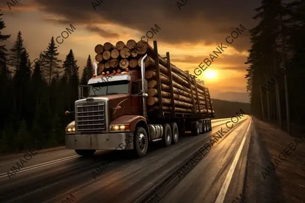 Awe-Inspiring Sunset View from a Wooden Cargo Carrier